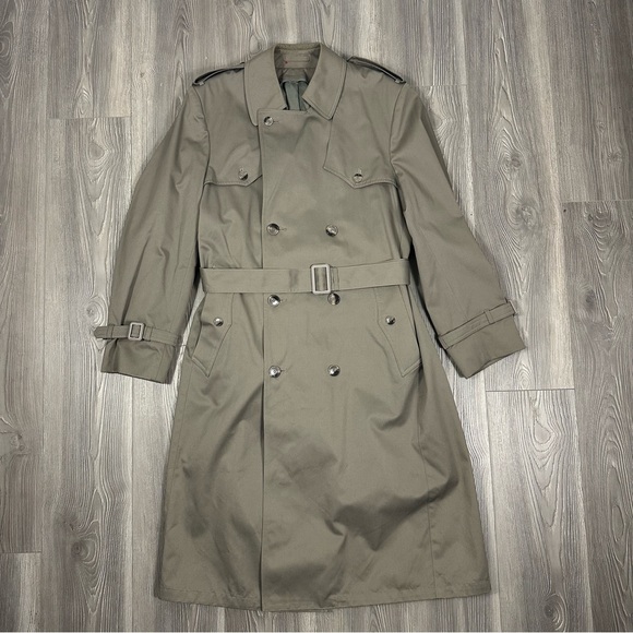 London Fog Other - Vintage London Towne Taupe Trench Coat Men’s Size 40 Long Belted Classic